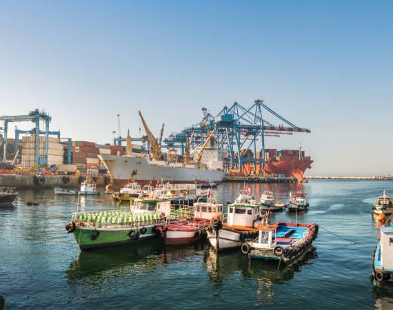 Muelle Prat Pier and Valparaiso Harbor - Valparaiso, Chile
